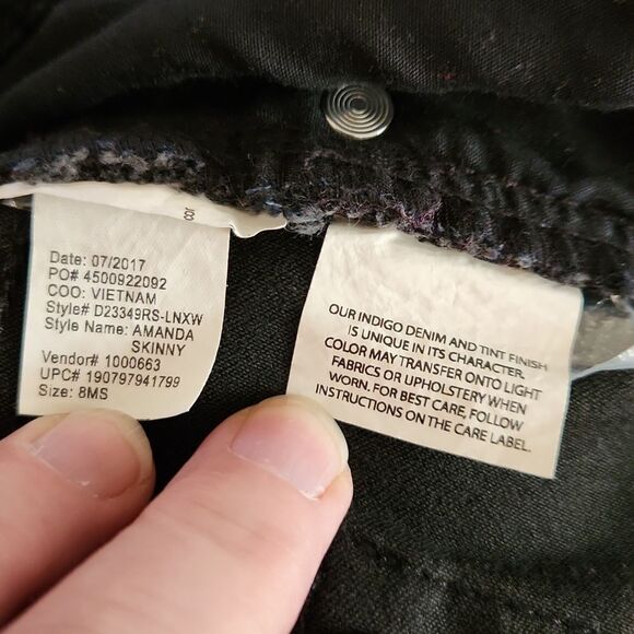 Gloria Vanderbilt All-Around Slimming Effect black denim jeans women's size 8 - Picture 5 of 5